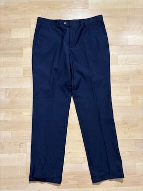 Men's Navy Dress Pants - Tailored Professional Trousers